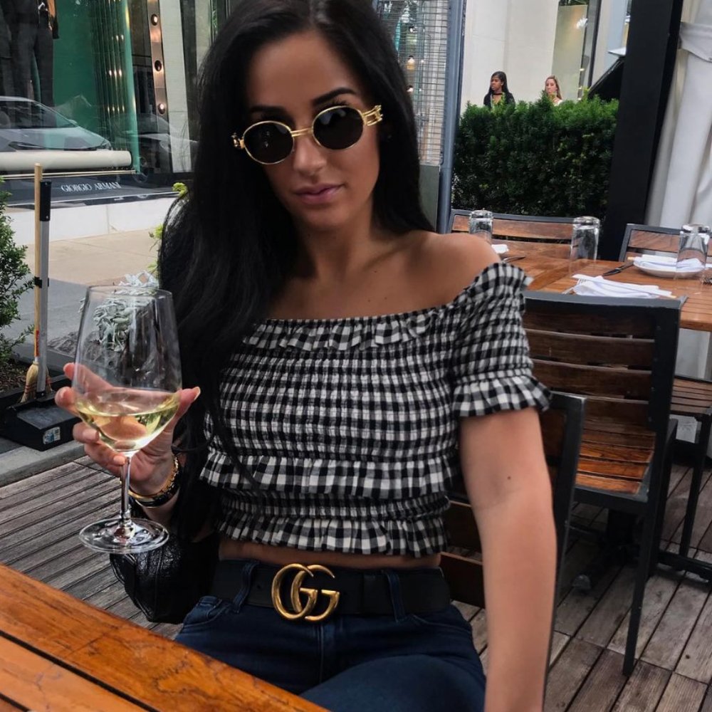 Black and White Gingham Crop Top